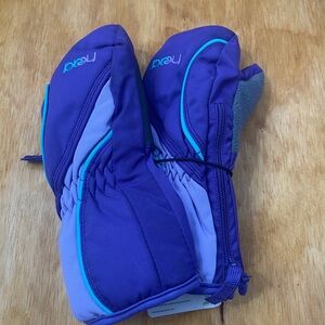 Head Purple & Light Purple Kids Ski Mittens with Teal Trim, Junior size, NWT